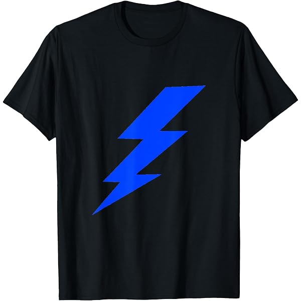 Amazon.com: es designs Women's Black Lightning Bolt T-Shirt